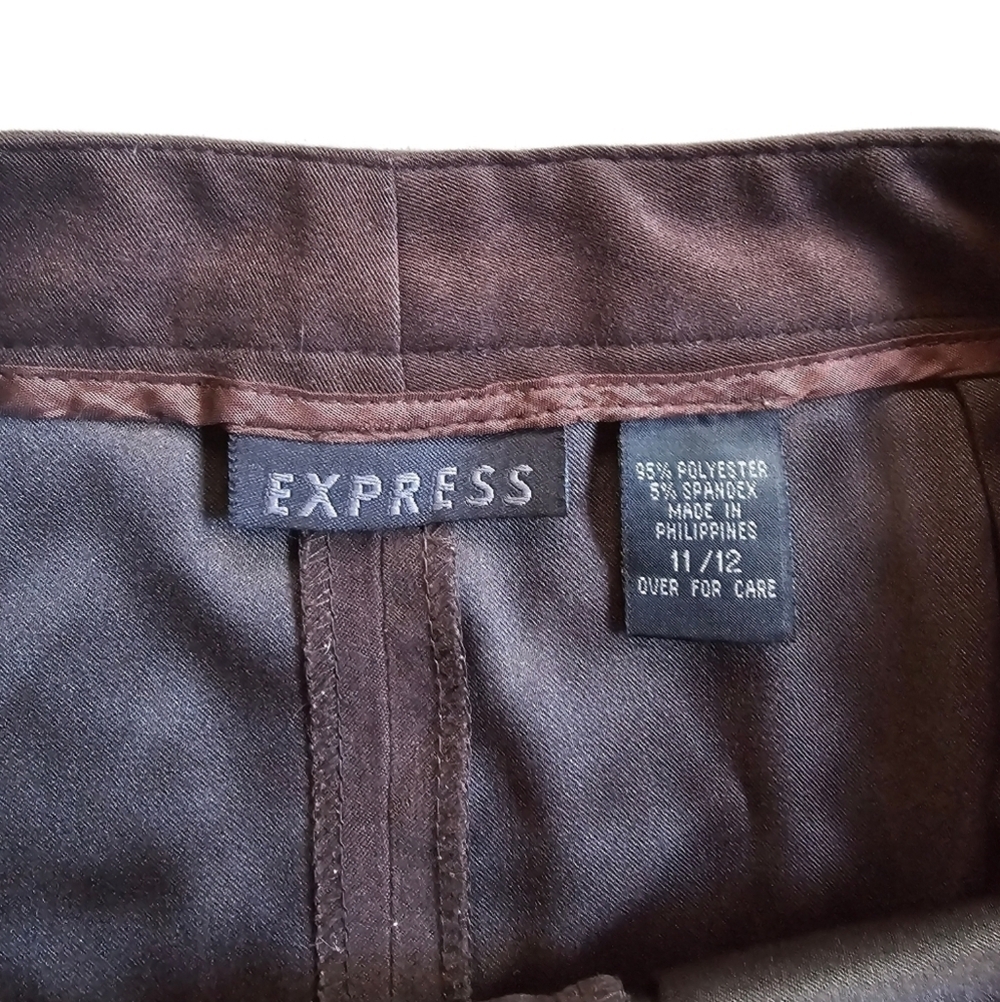 EXPRESS Brown Midi Pencil Skirt Size 11 - Picture 3 of 3